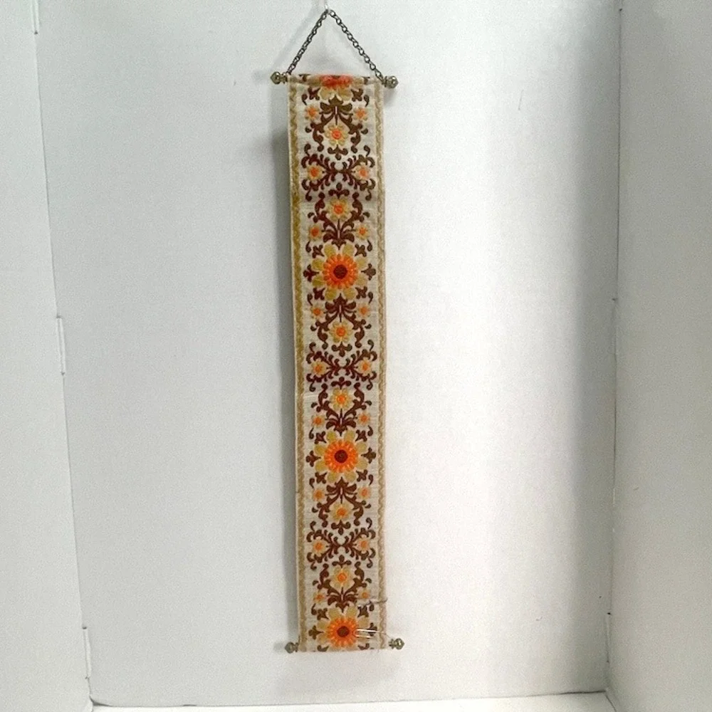 Vintage 1970s Austrian Tyrolean Woven Bell Pull Haller Textilwerk (20